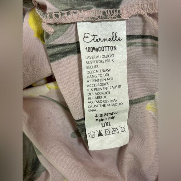NWT Eternelle Italy Pale Pink Lightweight Hooded Floral Lagenlook Jacket L - Picture 8 of 11